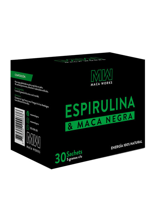 Espirulina & Maca Negra Caja de 30 sachets de 5g c/u Maca Works