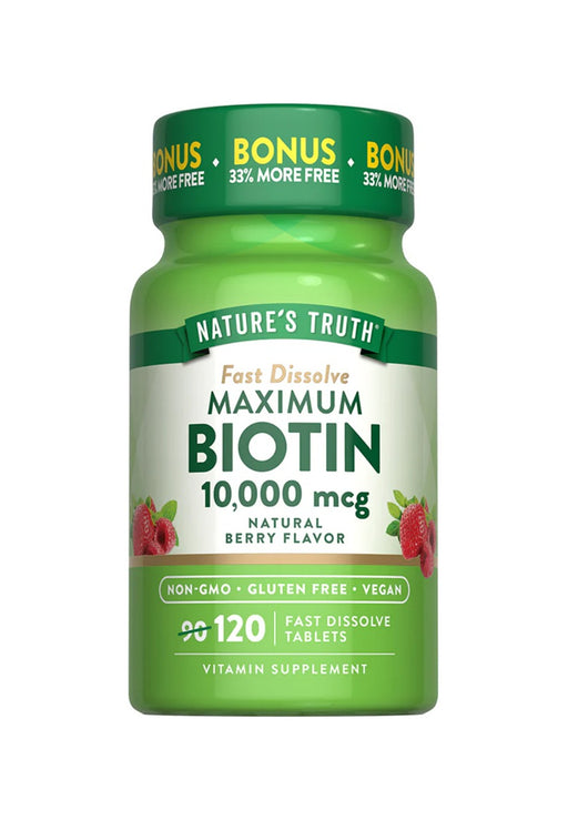 BIotina 10,000mcg 120 Tabletas Nature´s Truth