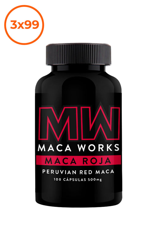 Maca Roja 100 capsulas 500mg Maca Works