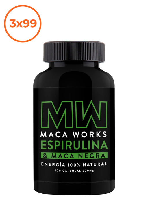 Espirulina & Maca Negra 100 capsulas Maca Works