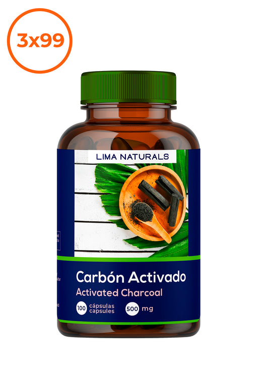 Carbon Activado 100 capsulas 500mg Lima Naturals