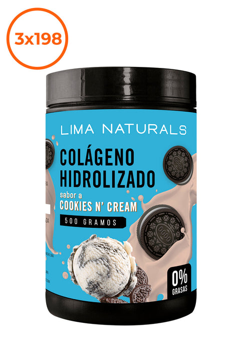 Colageno Hidrolizado sabor a Cookies & Cream 500g Lima Naturals