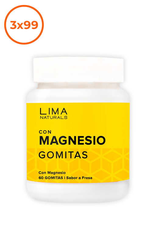Gomitas con Magnesio 60 unidades (sabor a fresa) Lima Naturals