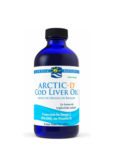 Artic-D Cod Liver Oil (sabor naranja) 237ml Nordic Naturals