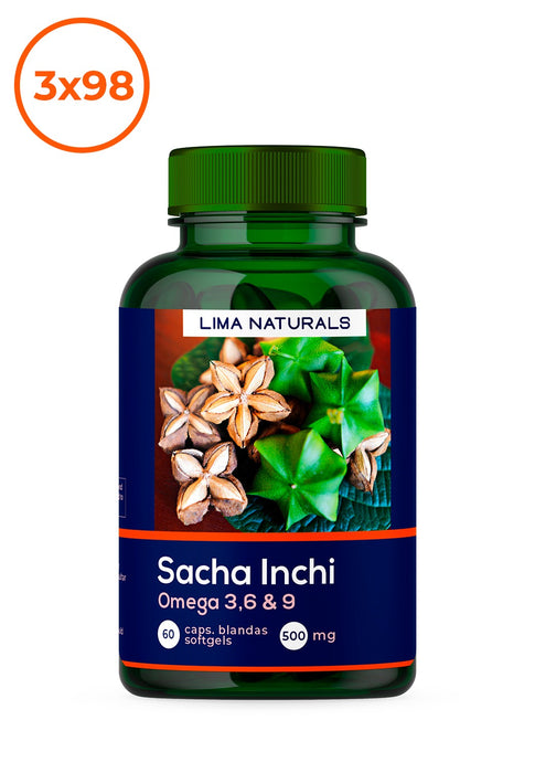 Sacha Inchi 60 capsulas blandas 500mg Lima Naturals