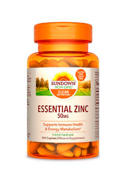 Essential Zinc 50mg 100 capletas Sundown Naturals